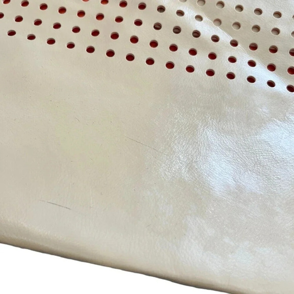 Lord & Taylor Beige Perforated Large Tote - Picture 8 of 9